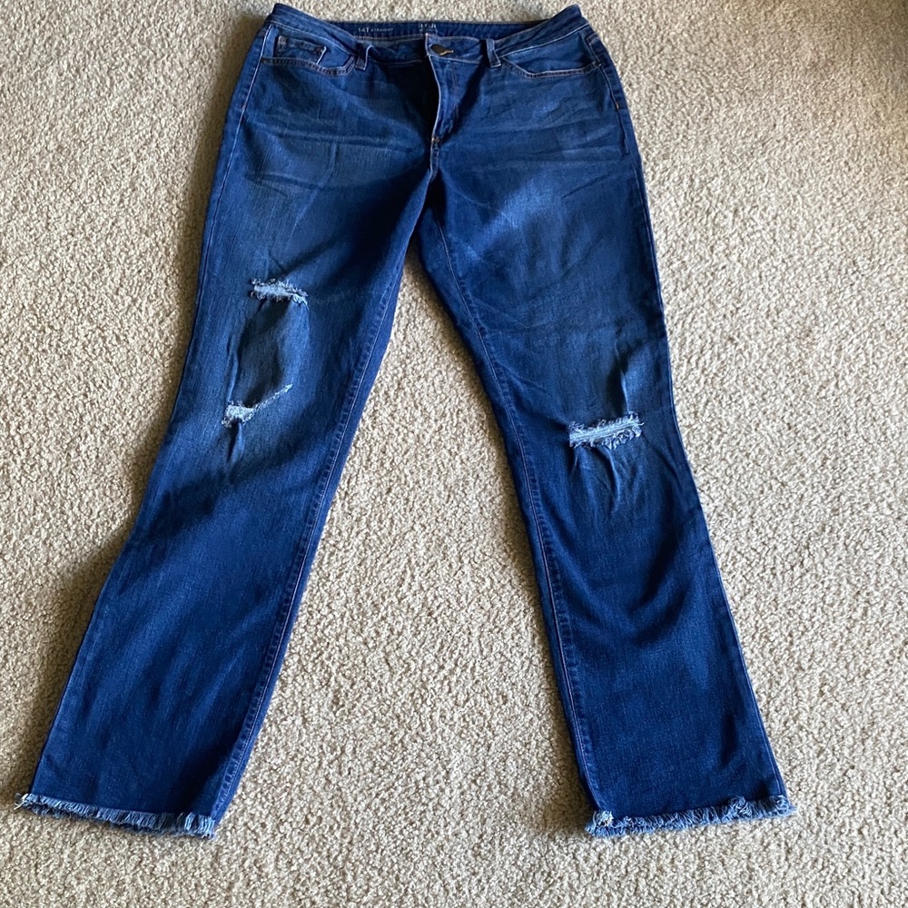 Distressed Blue Women's Jeans